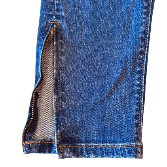LOFT Size 6 Modern Skinny Ankle Denim Jeans w/Ankle Zippers Stretch Medium Wash - Picture 3 of 6